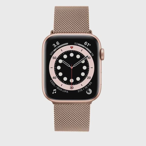 FIXED Mesh metallrem för Apple Watch 38/40/41mm RosaGuld