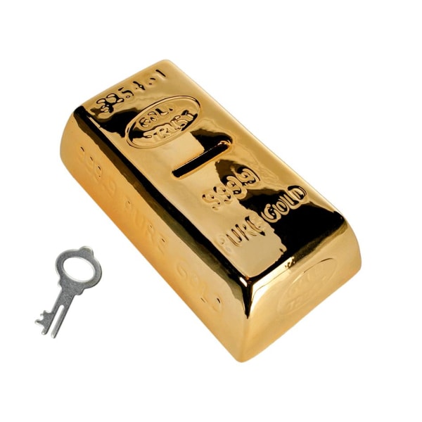 Sparegris med lås - Gullstang (16 cm) Gold 90d7 | Gold | 381 | Fyndiq