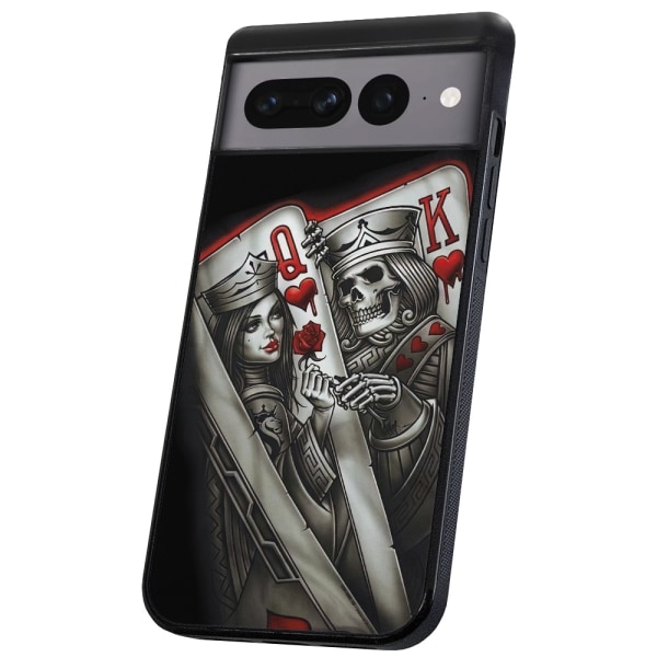 Google Pixel 7A - Cover/Mobilcover King Queen Kortspil