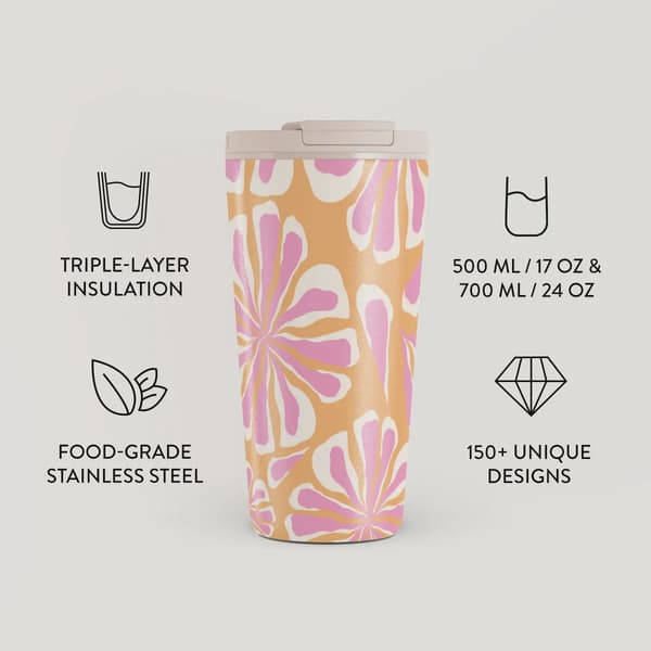 Burga Aloha - Termosmugg med Lock-/Sugrörs set