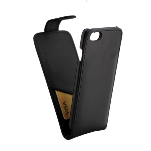 iPhone 7 ja 8 läppäkotelo korttipaikalla - musta Black