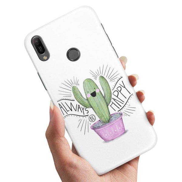 Huawei Y6 (2019) - Cover/Mobilcover Happy Cactus