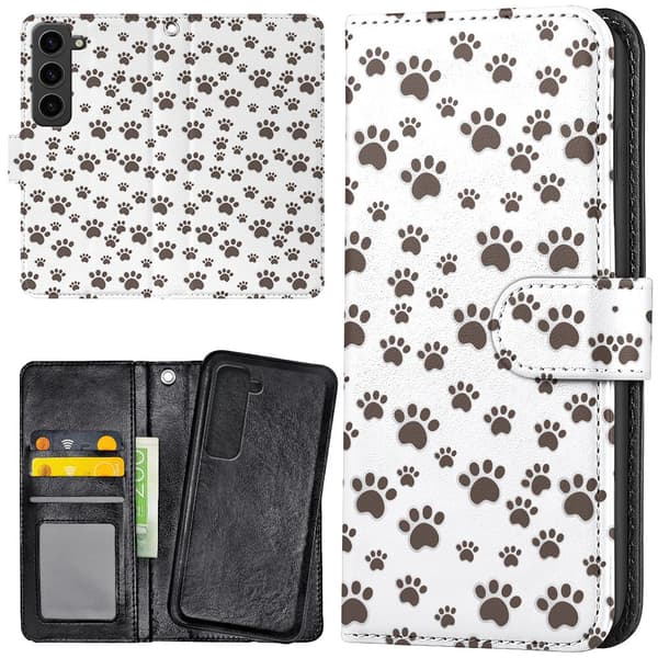 Samsung Galaxy S23 Plus - Plånboksfodral/Skal Paw Pattern