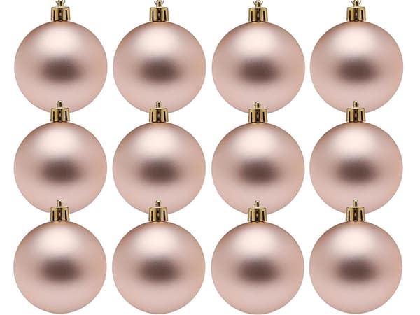 30-Pack Julkulor - Rosé/Guldiga - 3 cm