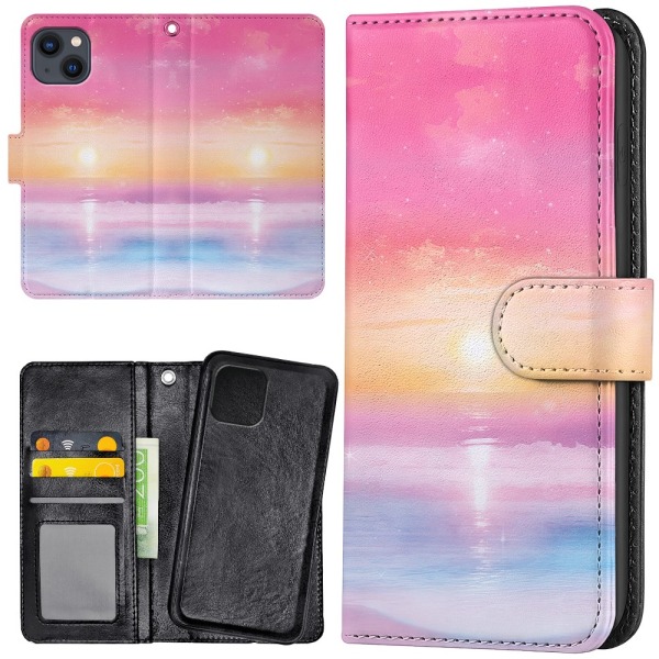 iPhone 15 Plus - Plånboksfodral/Skal Sunset