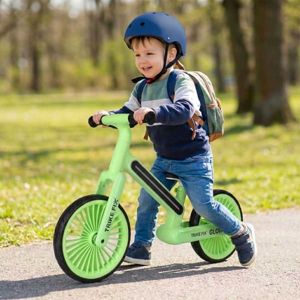 Balanscykel med LED för barn - Springcykel Light green