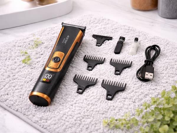 Skäggtrimmer hårklippare USB med tillbehör