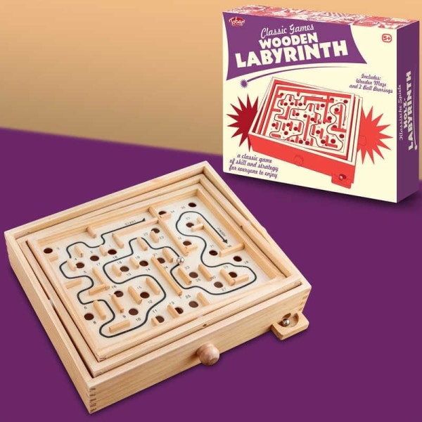 Labyrinth Games in Wood - Classic Brown