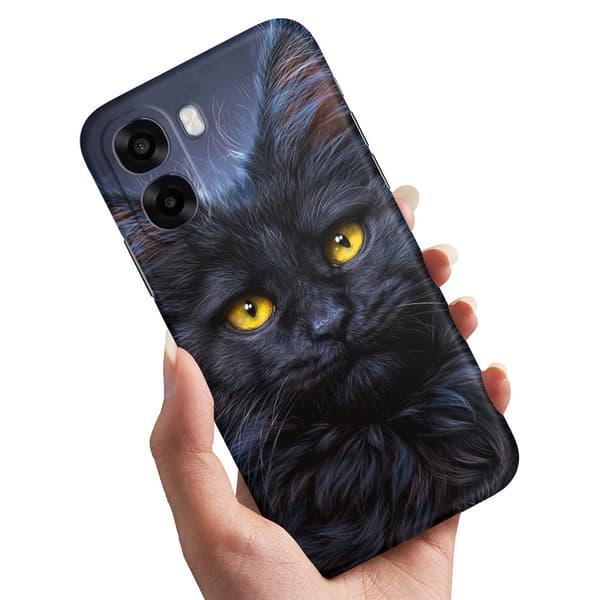 Cover / Mobilcover til Oppo A6x 5G - Sort Kat