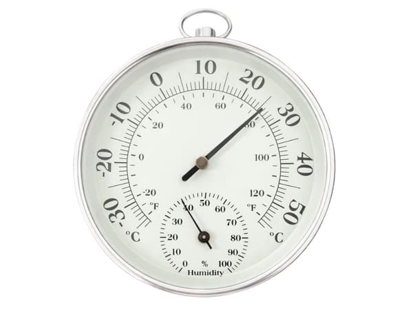 Analog termometer hygrometer vägg
