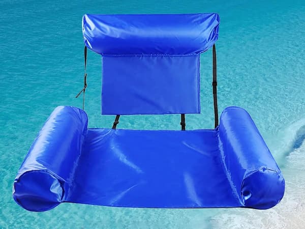 Uppblåsbar madrass simvattenstol pool solstol flyta
