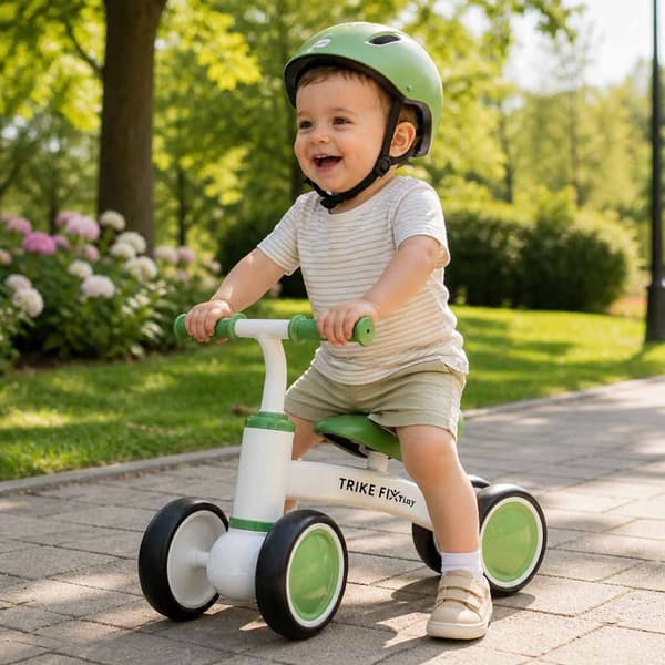 Gåcykel för barn - 4 hjul Grön