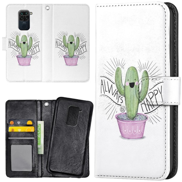 Xiaomi Redmi Note 9 - Lompakkokotelo/Kuoret Happy Cactus