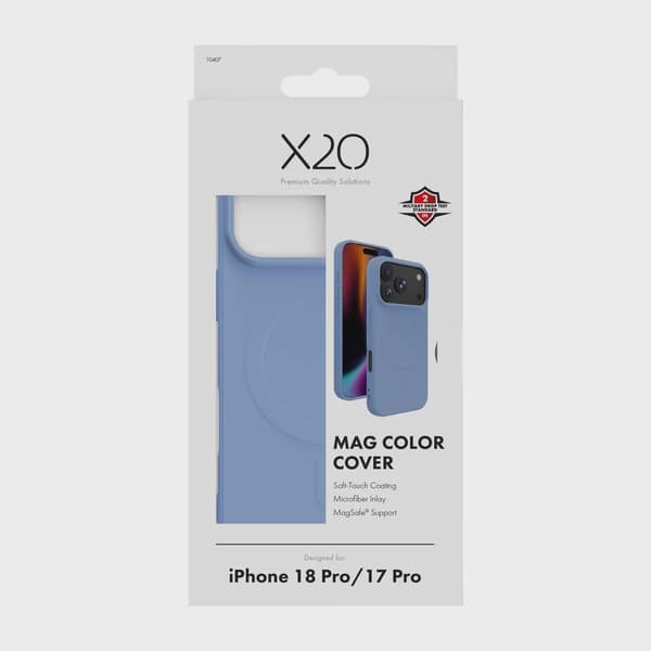 X2O Mag Color Skal iPhone 18 Pro/17 Pro Molnblå