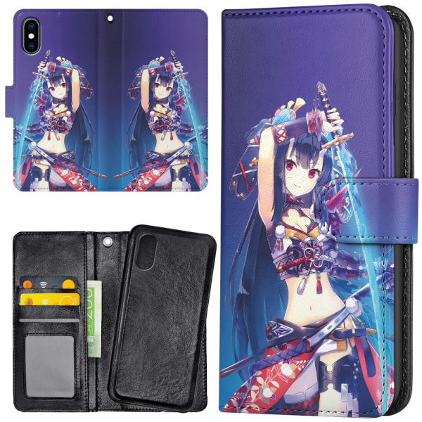 iPhone X/XS - Plånboksfodral/Skal Anime