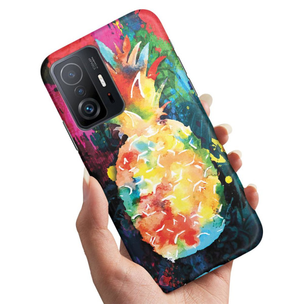 Xiaomi 11T/11T Pro 5G - Cover/Mobilcover Regnbue Ananas Multicolor