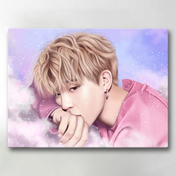 Lærredsbillede / Lærredstryk - BTS Jimin - 40x30 cm - Lærred