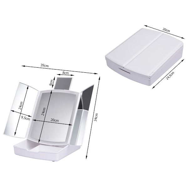 Upplyst make-up led sminkspegel