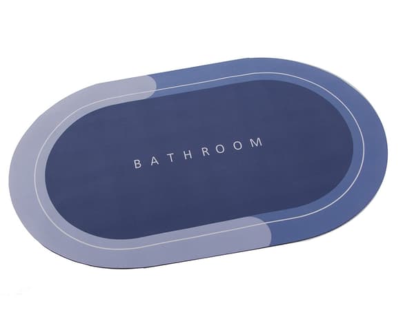 Badrumsmatta / Snabbtork & Halkfri - 58x38cm - Oval