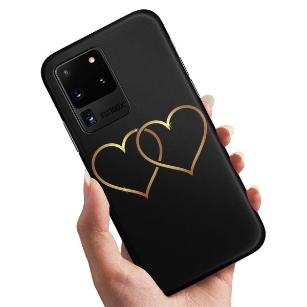 Samsung Galaxy S20 Ultra - Cover / Mobilcover Double Hearts