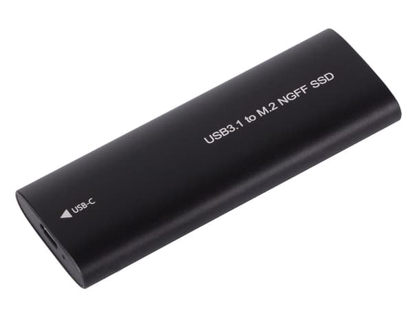 USB 3.1-kabinett för intern M.2 SSD Svart