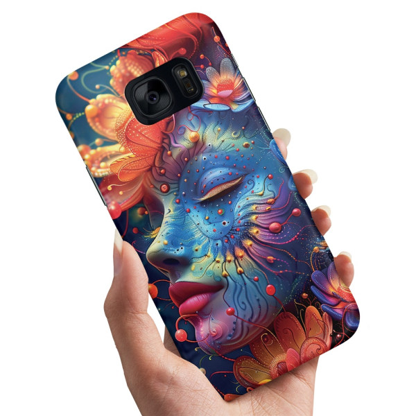 Samsung Galaxy S7 Edge - Cover/Mobilcover Psychedelic