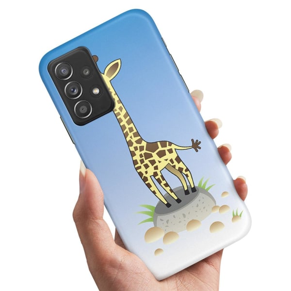Samsung Galaxy A52/A52s 5G - Cover/Mobilcover Tegnet Giraf Multicolor