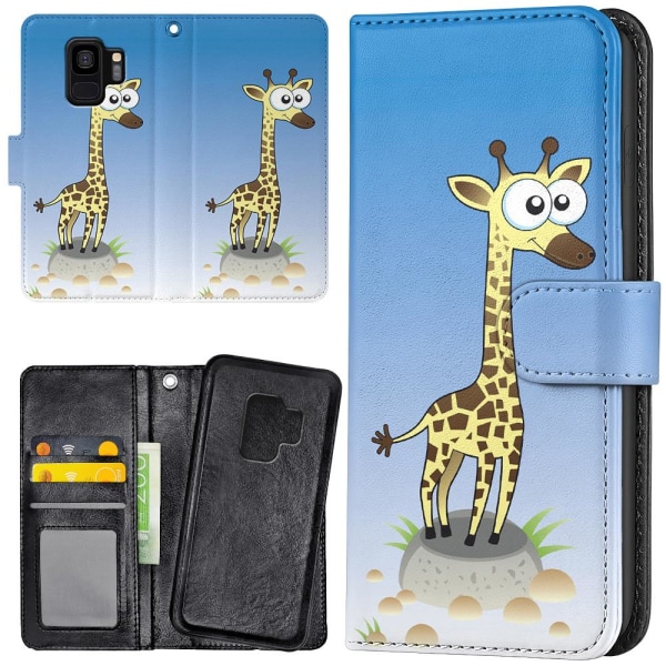 Samsung Galaxy S9 - Mobilcover/Etui Cover Tegnet Giraf