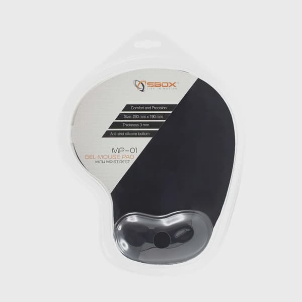 SBOX Ergonomisk Musmatta Svart
