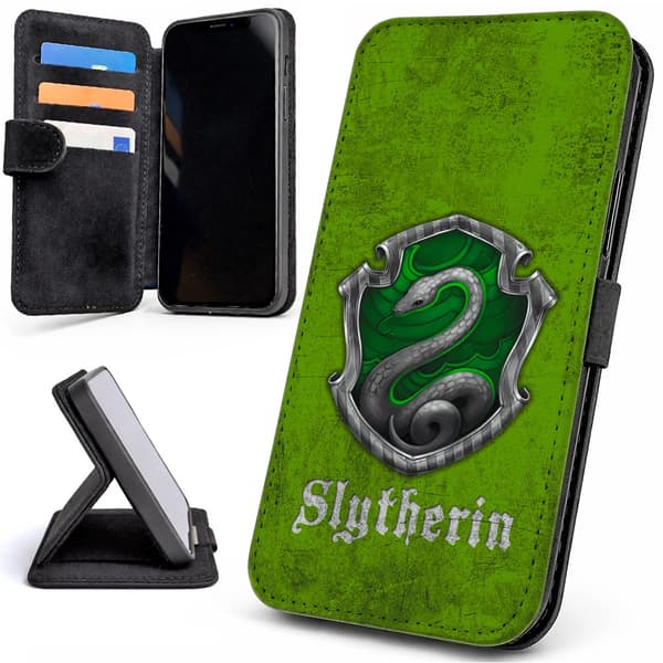 Lommebok Deksel / Mobildeksel til iPhone 15 - Harry Potter Slytherin