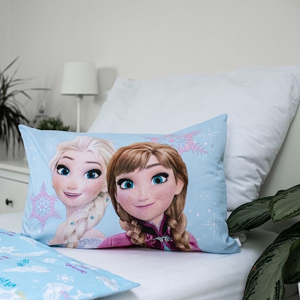 Barnsängkläder i ljusblått med Disney Frost, 100×135 cm och 40×60 cm