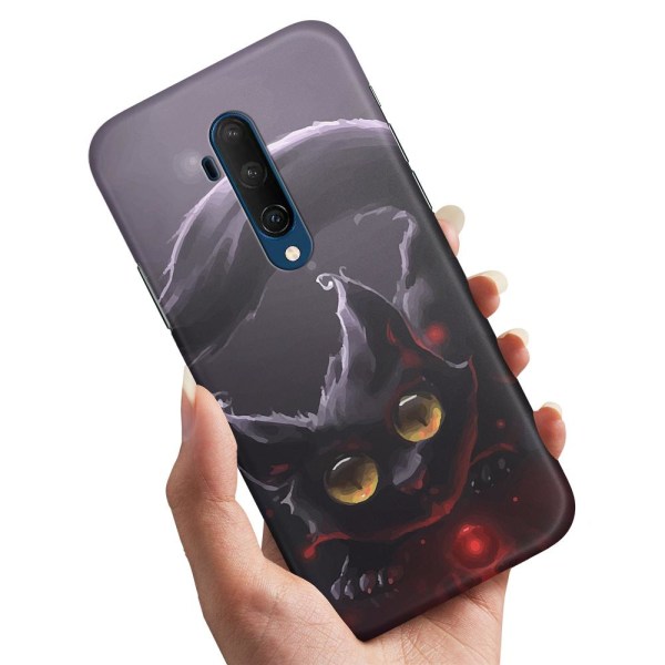 OnePlus 7T Pro - Skal/Mobilskal Svart Katt