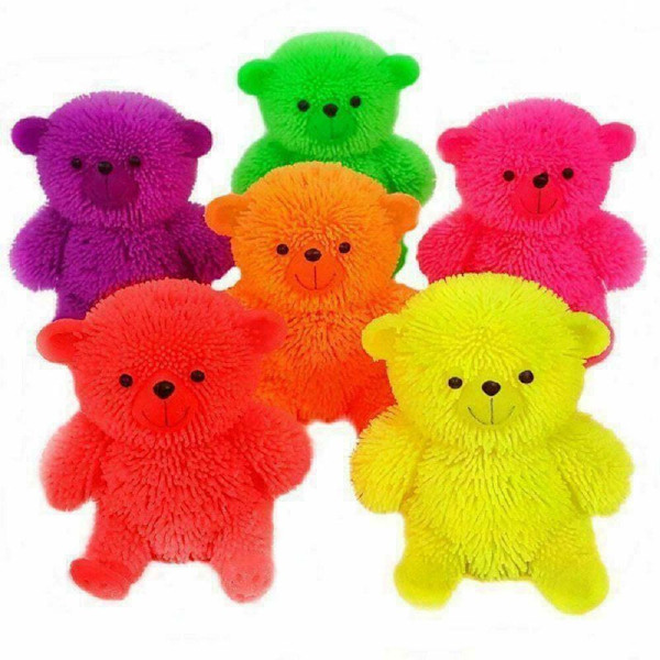 2st Stressboll / Klämboll - Blinkande Nalle Multicolor