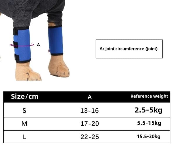 Benstöd med Reflex för Hund - Fäst runt hundens framben M