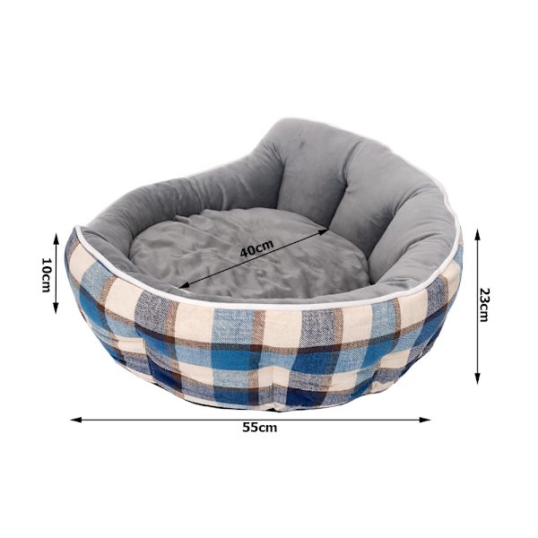 Hundbädd mjuk fluffig small medium Grey
