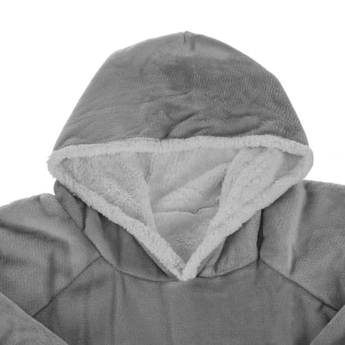 Oversized Hoodie med Luva - Filt grå