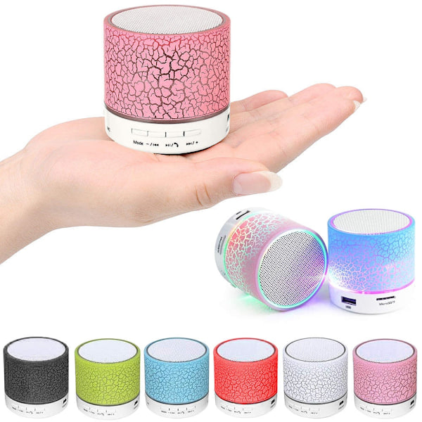 Högtalare - Bluetooth med LED - Portabel & Miniformat Grön