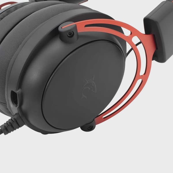 White Shark GORILLA Over-Ear Gaming Headset Svart/Röd