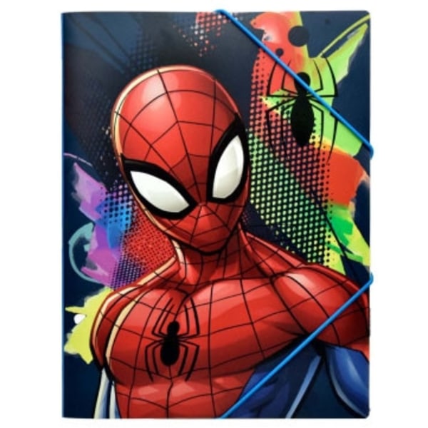 Spiderman A4 Elastisk Mapp med Splotch-Design