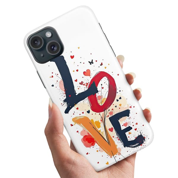 Cover / Mobilcover til iPhone 15 - Love