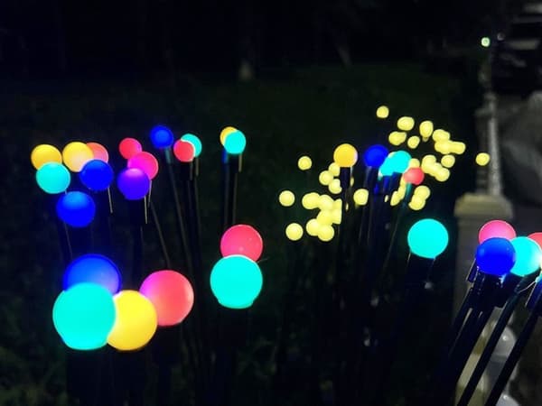 Solcellslampor klot 2 st RGB LED 70 cm