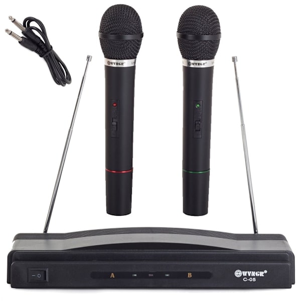 Karaoke med Mikrofon – Sändningsstation med 2 karaokemikrofoner