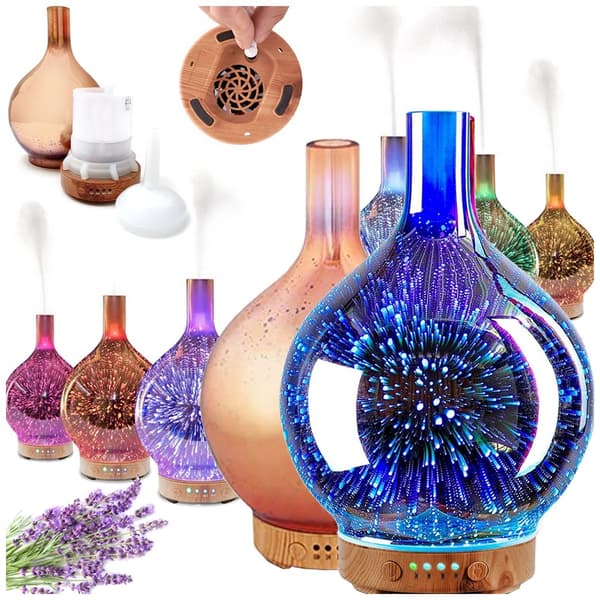 Luftfuktare 3D - RGB-lampa och aromdiffusor