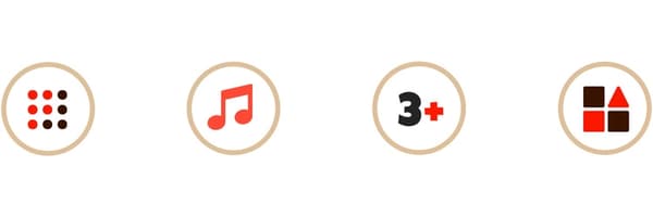 Musikbord i trä - För småbarn