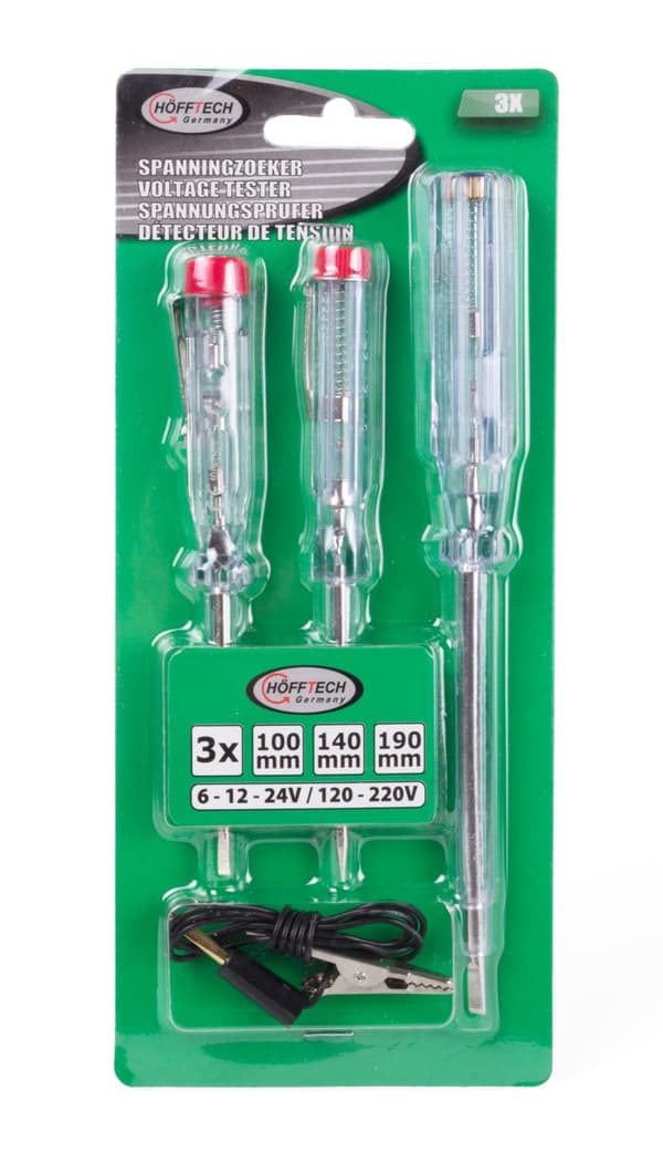 Spänningsprovare 3-pack 10/14/19 cm