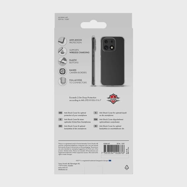 X2O Anti-Shock Skal Realme 16 Pro Transparent