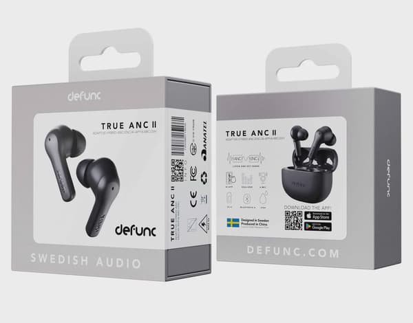 Defunc TRUE ANC II TWS Plugin In-Ear BT Hörlur Svart