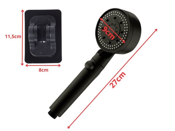 Duschset - Handdusch 5 funktioner + slang 150 cm