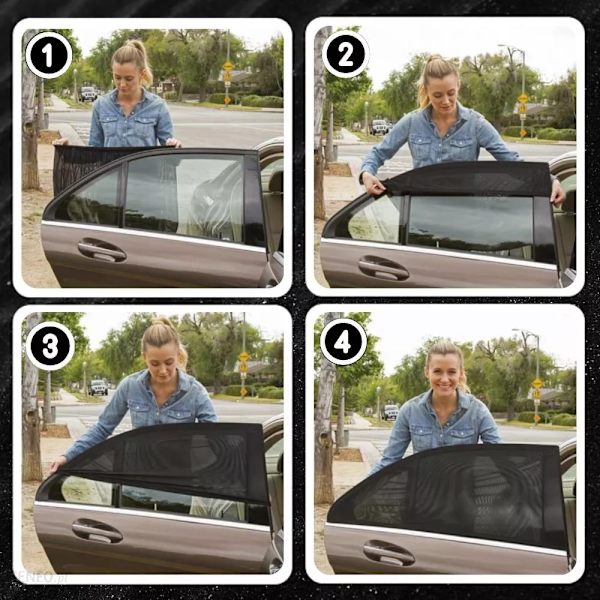 2-Pack - Solskydd / Myggnät för Bil - Fäst över bildörren multifärg