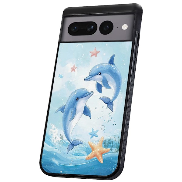 Google Pixel 7 Pro - Deksel/Mobildeksel Dolphins